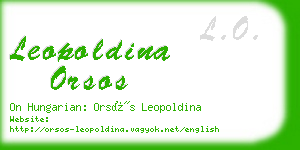 leopoldina orsos business card